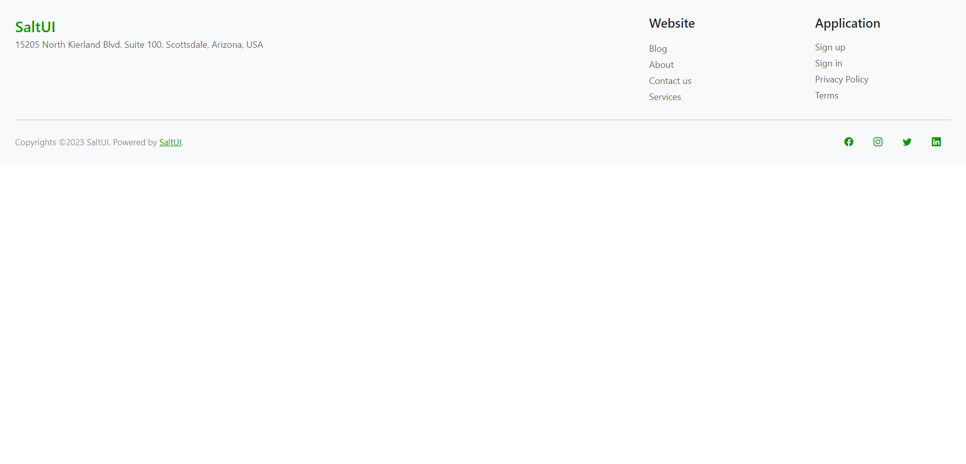 Footer component - 2