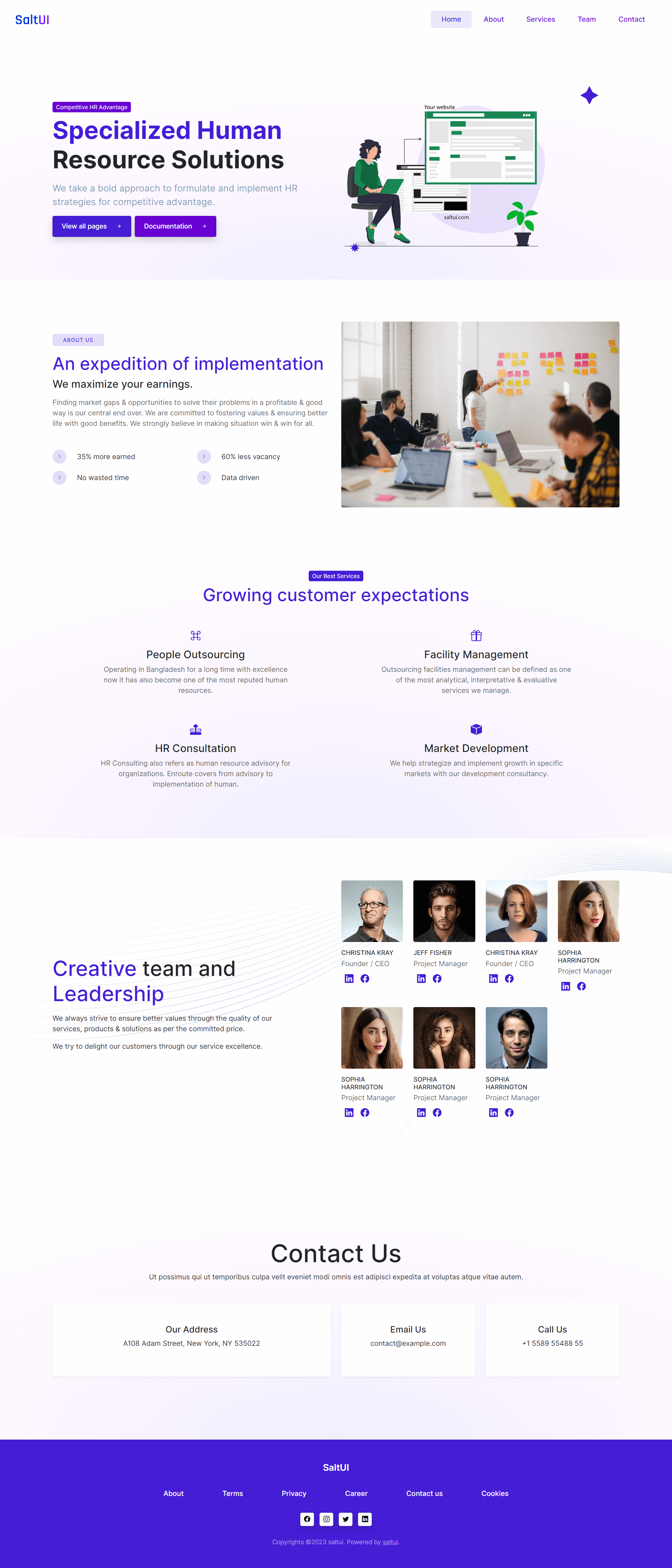 Landing page template - 4