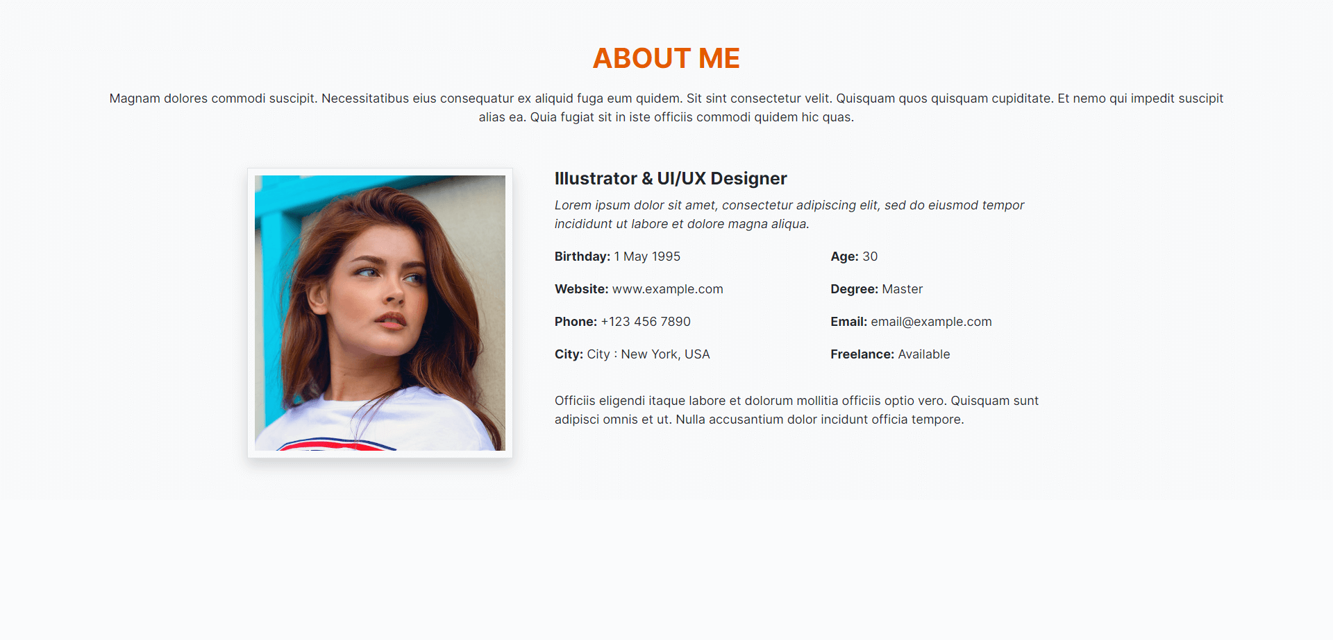 Profile component - 2